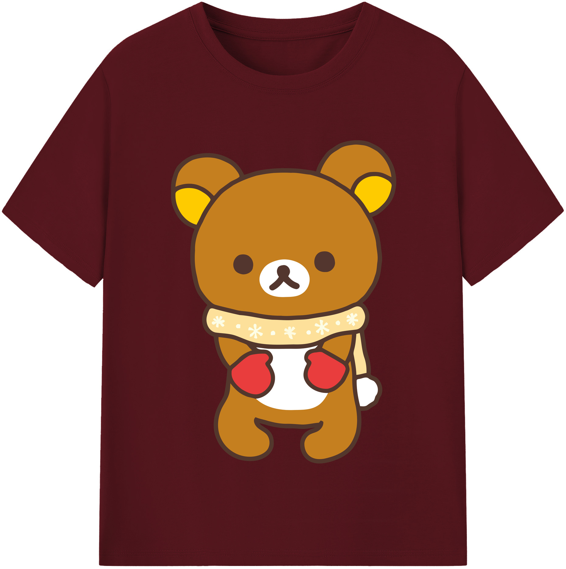（画像用） リラックマ リラックマ キイロイトリ Rilakkuma Korilakkuma Kiiroitori 綿100％半袖Tシャツ（フロントプリント）